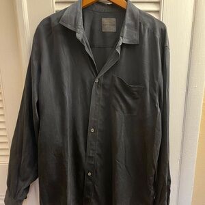 Tommy Bahama Charcoal long sleeve button down shirt